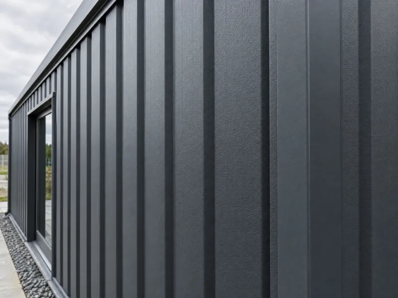 Leather grain cladding on a commercial building
