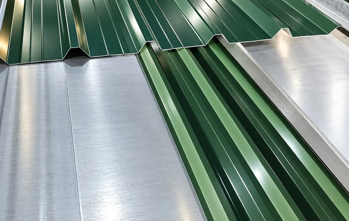 Green box profile sheet coming off the line at the factory in Cappoquin