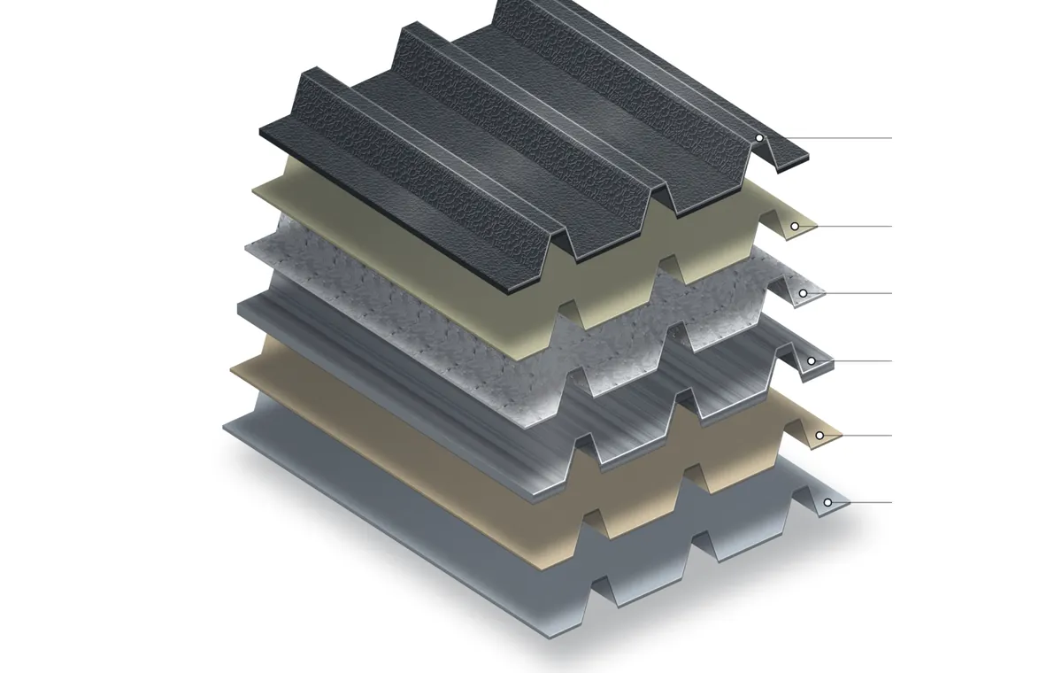 The layers of a PlastiPro sheet, from our make-up diagram