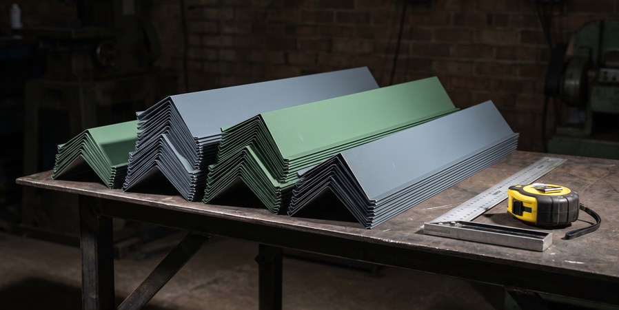 Folded steel flashings